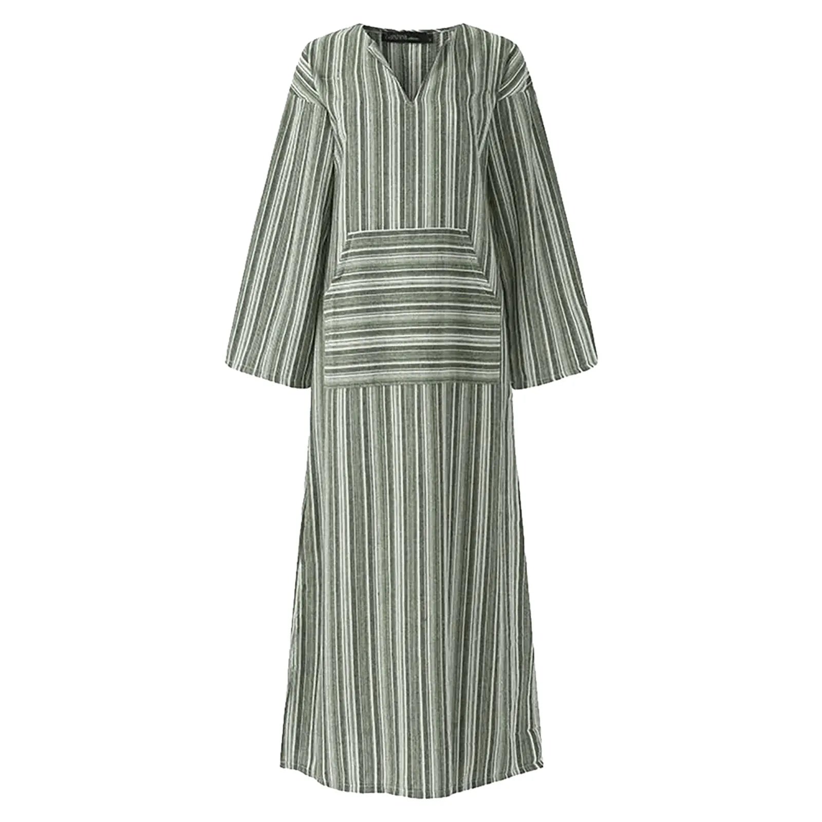 Inga™ - Vintage Gestreepte Maxi-jurk